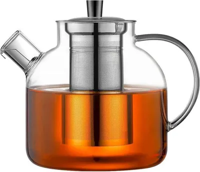 Image de Ehugos Théière 1500ml verre borosilicaté passoire en acier inoxydable Théière