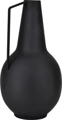 Immagine prodotto di EGLO LIVING vaso in metallo Miouski, vaso decorativo minimalista con manico, vaso decorativo per il soggiorno, vaso di fiori fatto a mano in metallo nero, 39 cm