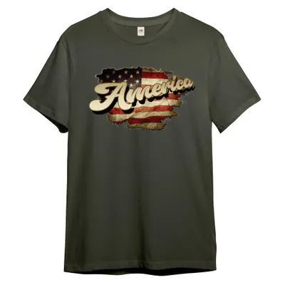 Produktbild von PAULGOS Herren T-Shirt "Vintage Amerika Flagge"