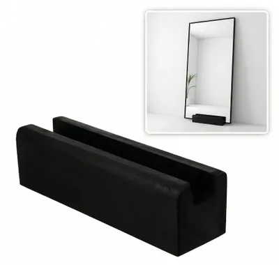 Image de Support anti-dérapant pour miroir - Trépied pour œuvres d'art - Support pour listes photographiques - Structure robuste - Longueur totale - Compatible avec les sols en bois - Support pour miroir