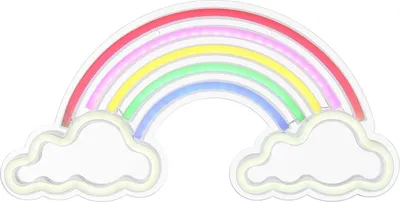 Produktbild von LED-Dekoleuchte - Weiß - 20 x 40 cm - USB - Regenbogen