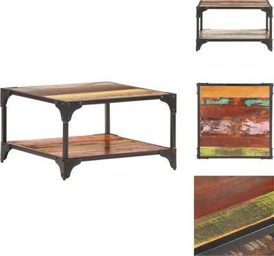 Zdjęcie produktu dla vidaXL Stolik kawowy 60x60x35 cm lite stare drewno - Stoliki kawowe