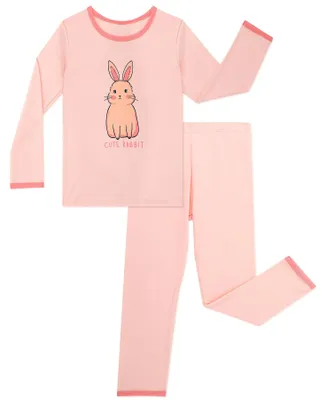 Produktbild von LACOFIA Kinder Mädchen Schlafanzug Baumwolle Langarm Pyjama Set Zweiteilig Nacht