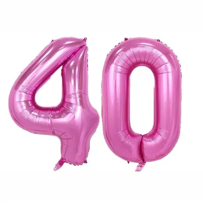Produktbild von Set -Folienballon - Pink/40inch - 4 + 0