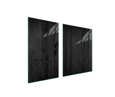 Immagine prodotto di Piastre copriforno 2 pezzi 100x52 Copriforno in Vetroceramica tagliere in vetro legno nero