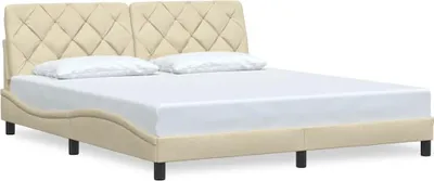 Obrázek produktu pro vidaXL Rám postele bez matrace krémový 180x200 cm látka