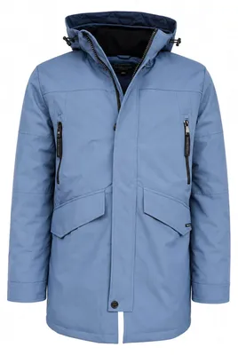 Produktbild von River Creek Herren Winterparka wattiert - Winterjacke in Jeans, Größe 4XL