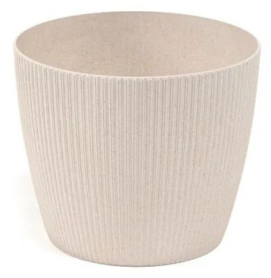 Obrázek produktu pro LAMELA spolka z organiczona odpowiedzi. Obal na květináč MAGNOLIA ECO - jumper bílá Ø 26 cm