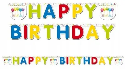 Immagine prodotto di Buon compleanno "Buon compleanno" - Ghirlanda fustellata