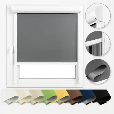 Produktbild von PRASKDESIGN Thermo-Rollo in Aluminiumkassette - 107×150 cm - Wärmeschutz - Verdunkelung - Innenrollo