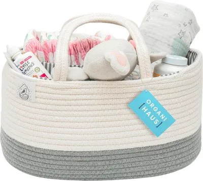 Image de Coffre de rangement pour bébés et jeunes enfants, avec tiroirs et poignées, gris/blanc