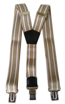 Produktbild von Hosentraeger Y From breit  gestreift camel