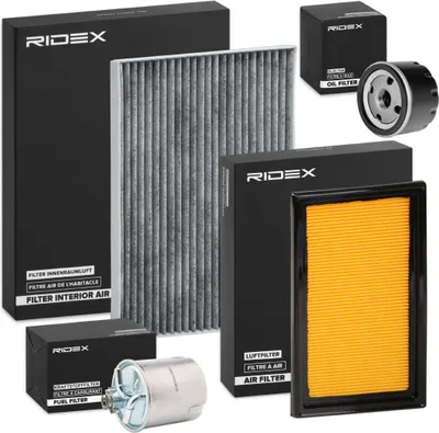 Produktbild von RIDEX Filterset Inspektionspaket Filtersatz für NISSAN Qashqai / Qashqai +2 I (J10, NJ10)