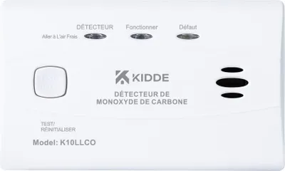 Image de Détecteur monoxyde de carbone k10llco 10 ans kidde