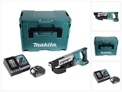 Image de Makita DFR 550 RG1J Visseuse automatique sans fil 18 V - 25 - 55 mm + 1x Batterie 6,0 Ah + Chargeur + Makpac
