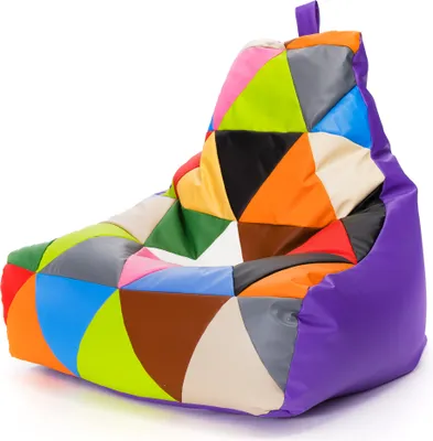 Obrázek produktu pro Ecopuf Keiko Patchwork, sedací vak køeslo sedací vak Outdoor, Fialová E7, M
