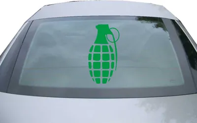 Produktbild von Indigos UG - Aufkleber Heckscheibe & Motorklappe DE2230 - grün - 600x314 mm - Handgranate - Auto Scheiben Fenster Heckklappe Tuning Racing JDM - Die cut