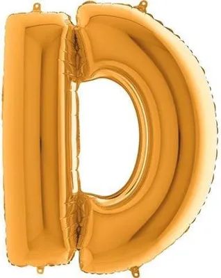Produktbild von Folienballon Buchstabe D, 40 ', Gold