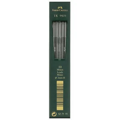 Produktbild von Faber-Castell 127111, H, Schwarz, 2 mm, 130 mm, Faber-Castell TK 9400, TK 9500, TK 4600, Box