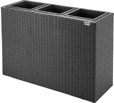 Produktbild von Pflanztopf-Set aus Polyrattan mit herausnehmbaren Innentöpfen