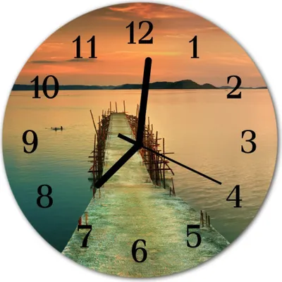 Produktbild von Glasuhr Wanduhr Küchenuhr Echt-Glas 30fi cm Steg mehrfarbig