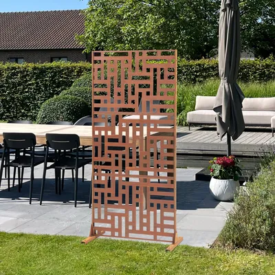 Produktbild von Trennwand ‘Bernalda’ 180 x 90 cm Stahl Edelrost