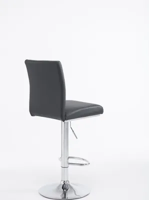 Produktbild von TPFLiving Barhocker Kölle Gestell Metall in Chromoptik Kunstleder Schwarz