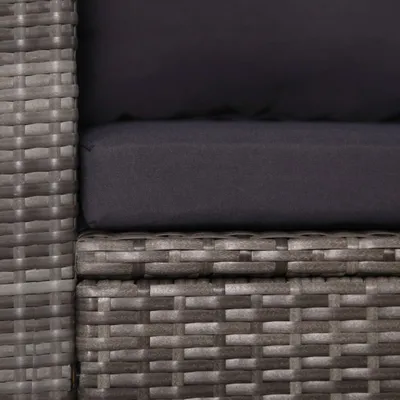 Image de vidaXL Ensemble de canapés de jardin 11 pièces Poly rotin gris