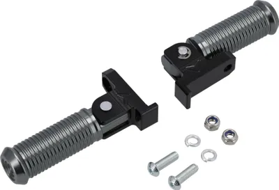 Produktbild von Set: CNC Beifahrerfußrasten, Aluminium, Titaniumgrau eloxiert