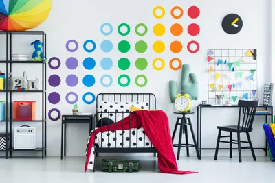 Set aus 36 bunten Kreisen – Decords Wandtattoo, Produktansicht 1