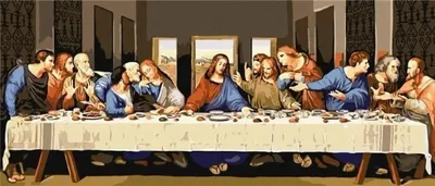 Zdjęcie produktu dla Malowanie po numerach - Ostatnia Wieczerza 30x70cm - Ideyka