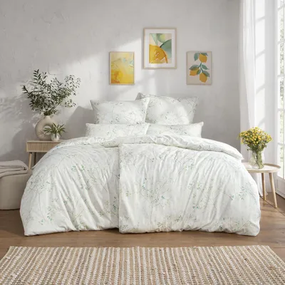 Produktbild von Estella Mako Satin Bettwäsche Svenja 7965-565 Sträucher Verde 135x200