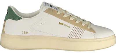 Produktbild von Trendiger Herrensneaker in Weiß mit grünen Akzenten und Einlegesohle