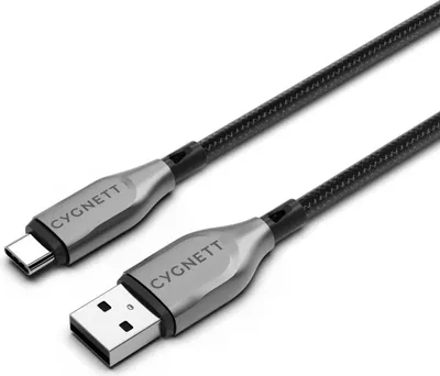 Obrázok produktu pre Cygnett CY4680PCUSA, 1 m, USB A, USB C, USB 2.0, 0,48 Gbit/s, Čierna, Strieborná