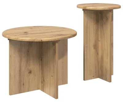 Produktbild von Möbel Konsolentische - Braun - CLORIS Beistelltisch-Set 2 pcs - Artisan-Eiche Holzwerkstoff,9.98 Kg - 476947