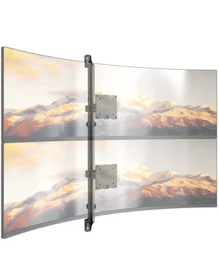 Produktbild von Monitor Wandhalterung für 2 Monitore, 17–49 Zoll, bis 20 kg je Arm, VESA 75/100, höhenverstellbar, Schwarz