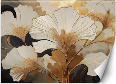 Produktbild von Vlies fototapete Botanische Natur Blätter 300x210 cm Feeby Beige inkl. Kleber einfache Montage