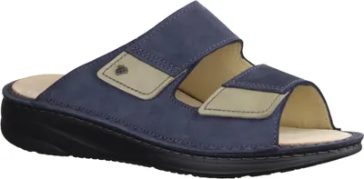 Produktbild von Finn Comfort Psara Herren Pantolette Leder, Blau, Finn Mellow Soft Fußbett - Passformübersicht Finn comfort Marken Finn Comfort FinnMellow, Blau, leder (momad/dosel)