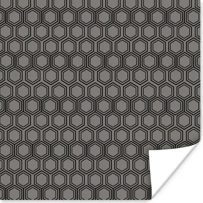 Produktbild von MuchoWow® Poster Sechseck - Muster - Linie 100x100 cm - Babyzimmer