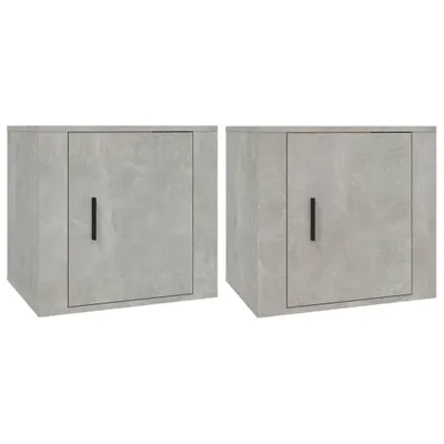 Produktbild von vidaXL Nachttische 2 Stk. Betongrau 50x39x47 cm