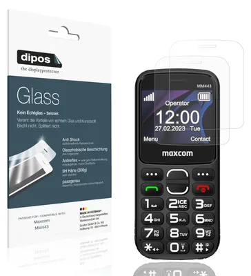 Produktbild von 2x Schutzfolie für Maxcom MM443 matt - Anti-Shock 9H Folie dipos Glass Kunststoffglas