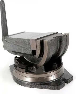 Zdjęcie produktu dla Imadło maszynowe do wiertarki słupowej, 2-stronna precyzyjna podstawa obrotowa, przechylanie 0-90°, 5 cali, czarne