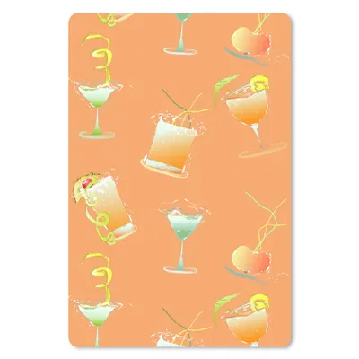 Produktbild von MuchoWow® Mauspad Mousepad Cocktail - Orange - Entwurf 18x27 cm - Mousepads - Maus Mat - Pad - Mausunterlage