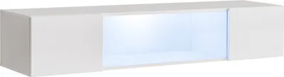 Produktbild von Breite Vitrine mit LED Beleuchtung FREYA – weiß