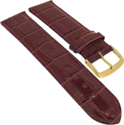 Produktbild von Minott Uhrenarmband Chiara | weiches Rindleder bordeaux 32285S/G, Stegbreite:16mm, Schließe:Silbern