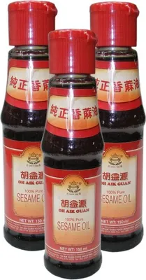 Produktbild von 3er-Pack OH AIK GUAN reines Sesam Öl (3x 150ml) | Sesamöl | Sesame Oil