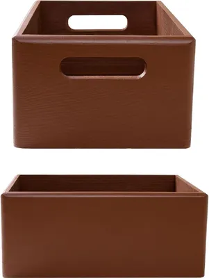 Immagine prodotto di Creative Deco Grande Cassetta in Legno Marrone, 30x20x13cm | Scatola con Maniglie Cassetta Conteniore Portaoggetti Portagiochi | Ideale per Decoupage