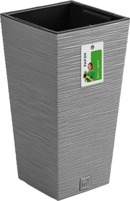 Produktbild von Blumentopf Pflanzkübel FURU Square Balkonkasten Blumenkübel Grau 19 L