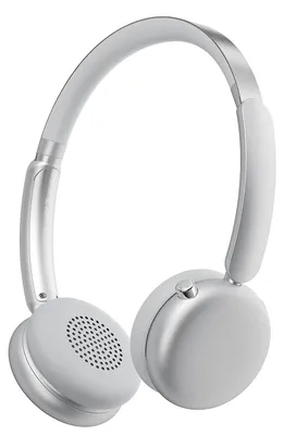 Zdjęcie produktu dla MiniGo Bluetooth słuchawki nauszne z 80 godzinami czasu pracy, funkcją aktywnej redukcji szumów (ANC), Bluetooth i mikrofonem, kolor srebrny