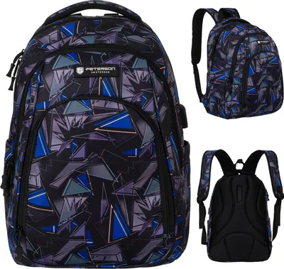 Produktbild von Peterson Schulrucksack für Kinder Gaanj blau schwarz One size